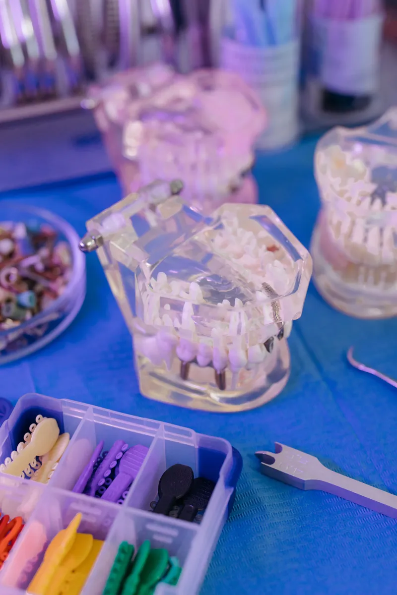 Dental models used to plan implant treatment stages